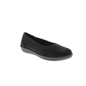 Clarks Women's Ayla Low Faux Leather Flats, Black Size 9M